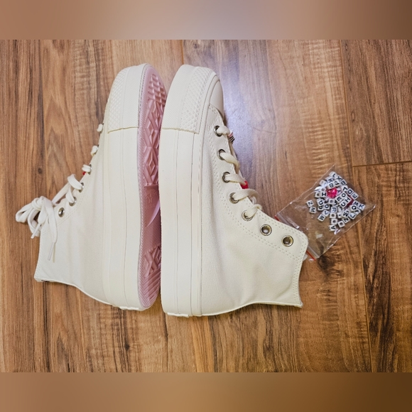 Chuck Taylor All Star Lift Platform DIY Beads, size US 7.5 - Picture 8 of 12